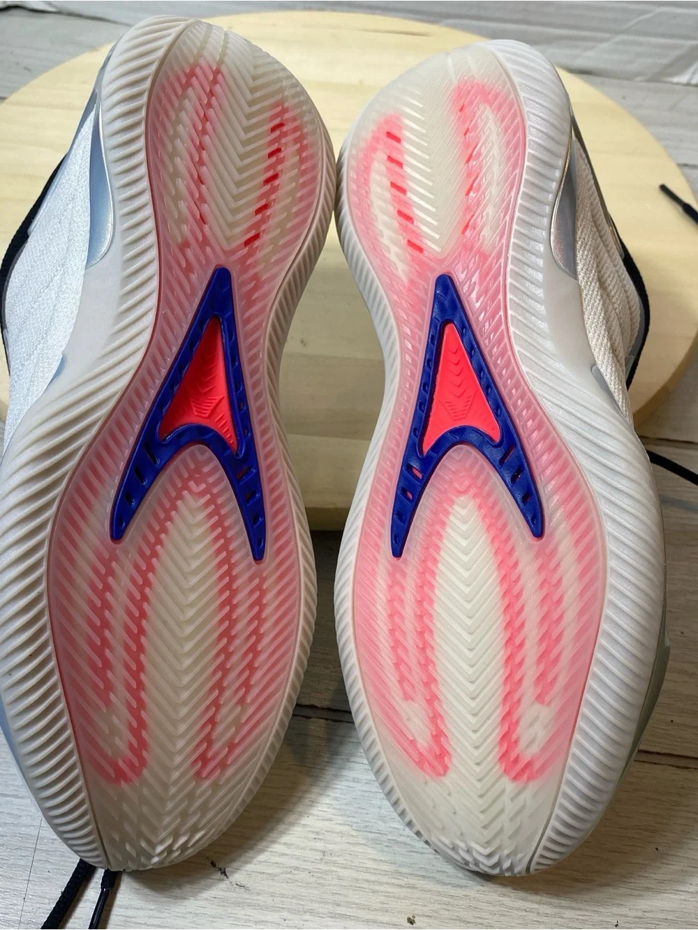 Adidas AE 1 Low Anthony Edwards White Scarlet Blue Basketball Shoes Men's Size 6